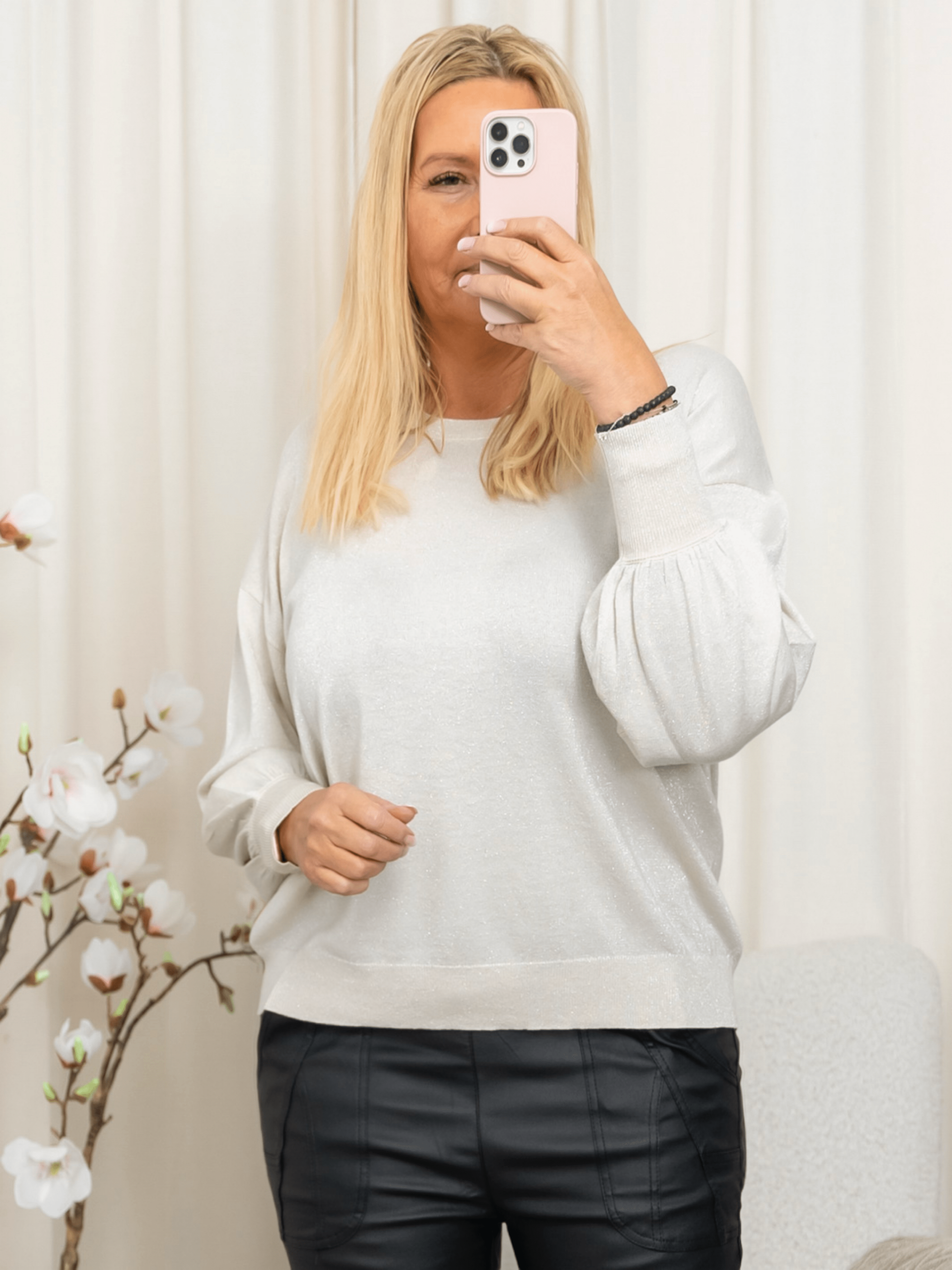 Kaffe KAregina o - neck knit sand dollar - Online - Mode