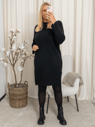 Kaffe KArinya knit dress black deep - Online - Mode