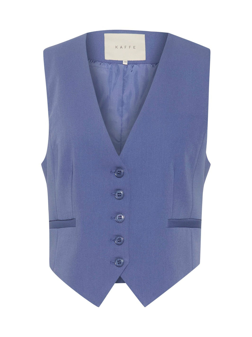 Kaffe KAsakura waistcoat blue indigo - Online - Mode