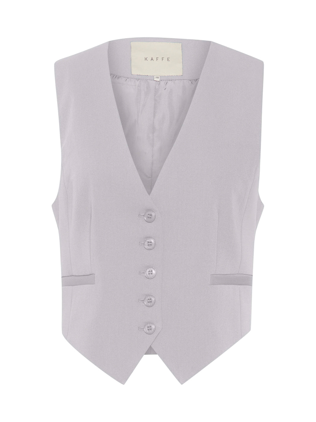 Kaffe KAsakura waistcoat grey melange - Online - Mode
