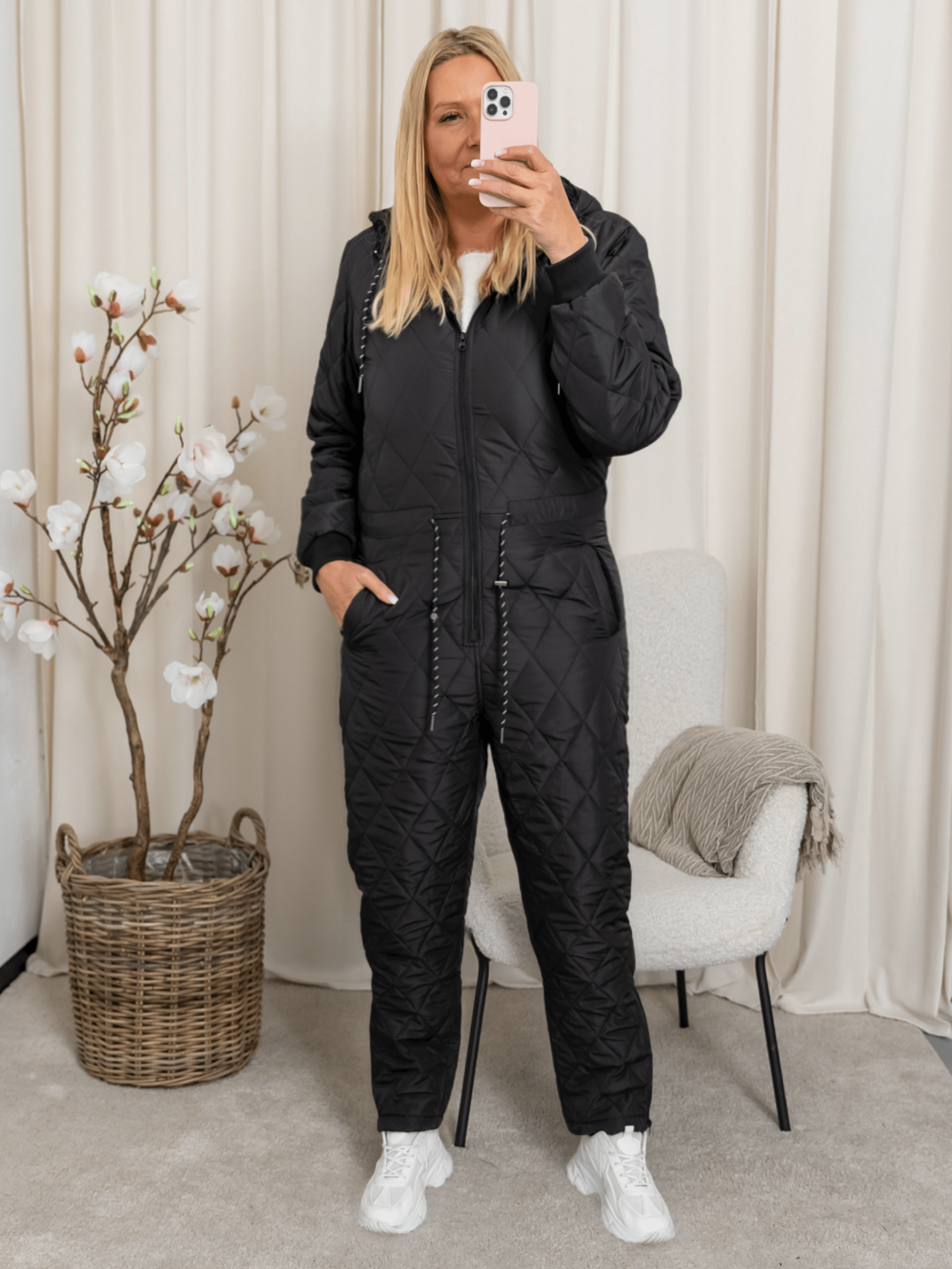 Kaffe KASorita quilted jumpsuit black deep - Online - Mode