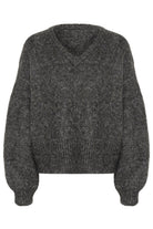 Kaffe KAtrina LS pullover dark grey melange - Online - Mode