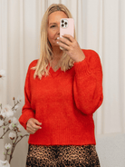 Kaffe KAtrina LS pullover fiery red melange - Online - Mode