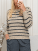 Kaffe KAtrina striped pullover feather grey melange/dark grey