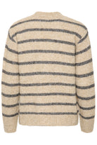 Kaffe KAtrina striped pullover feather grey melange/dark grey - Online - Mode