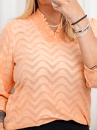 Kaffe KAvictoria blouse peach nectar - Online - Mode