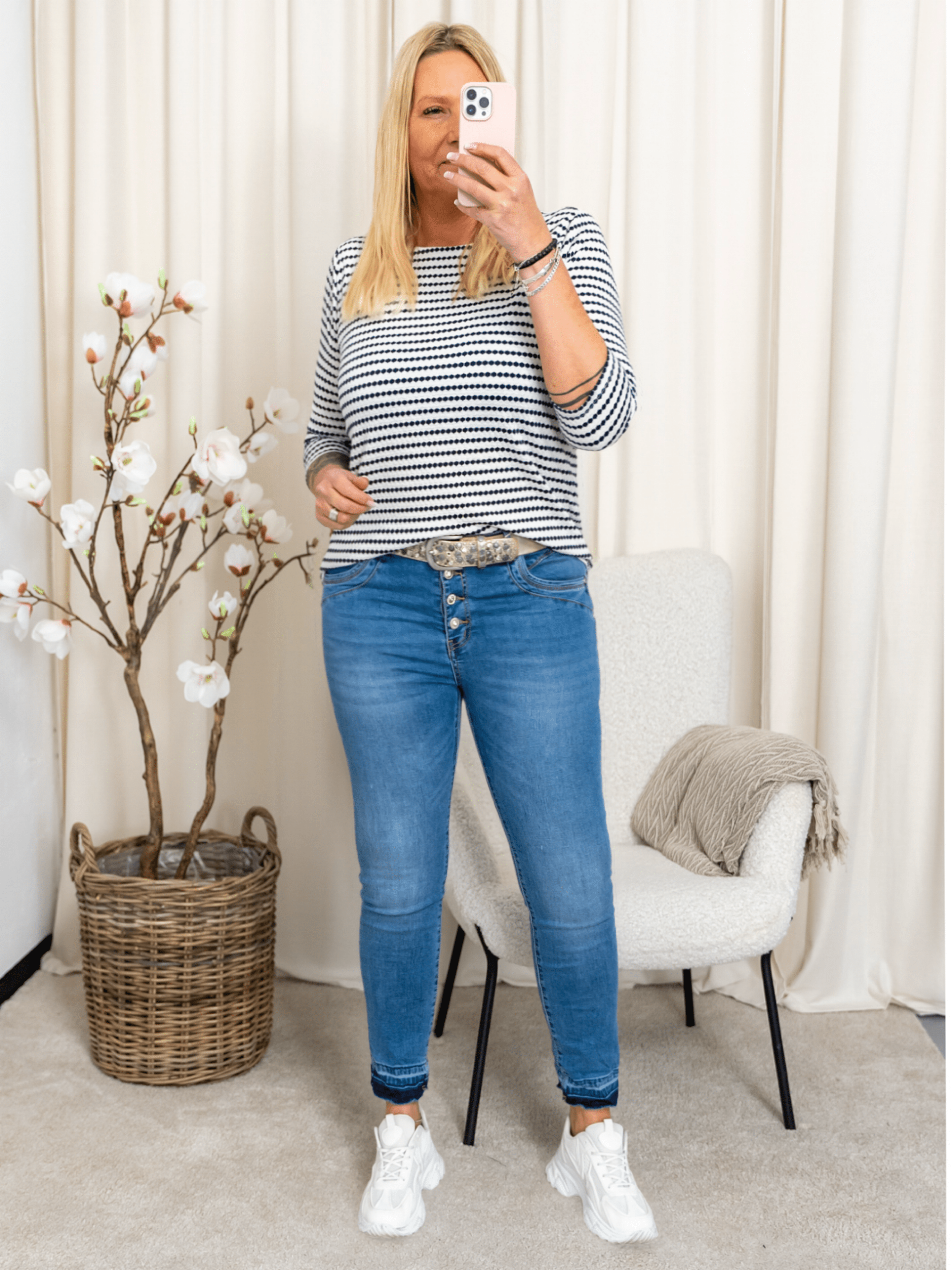 Kasalina jeans 7/8 blue denim - Online - Mode