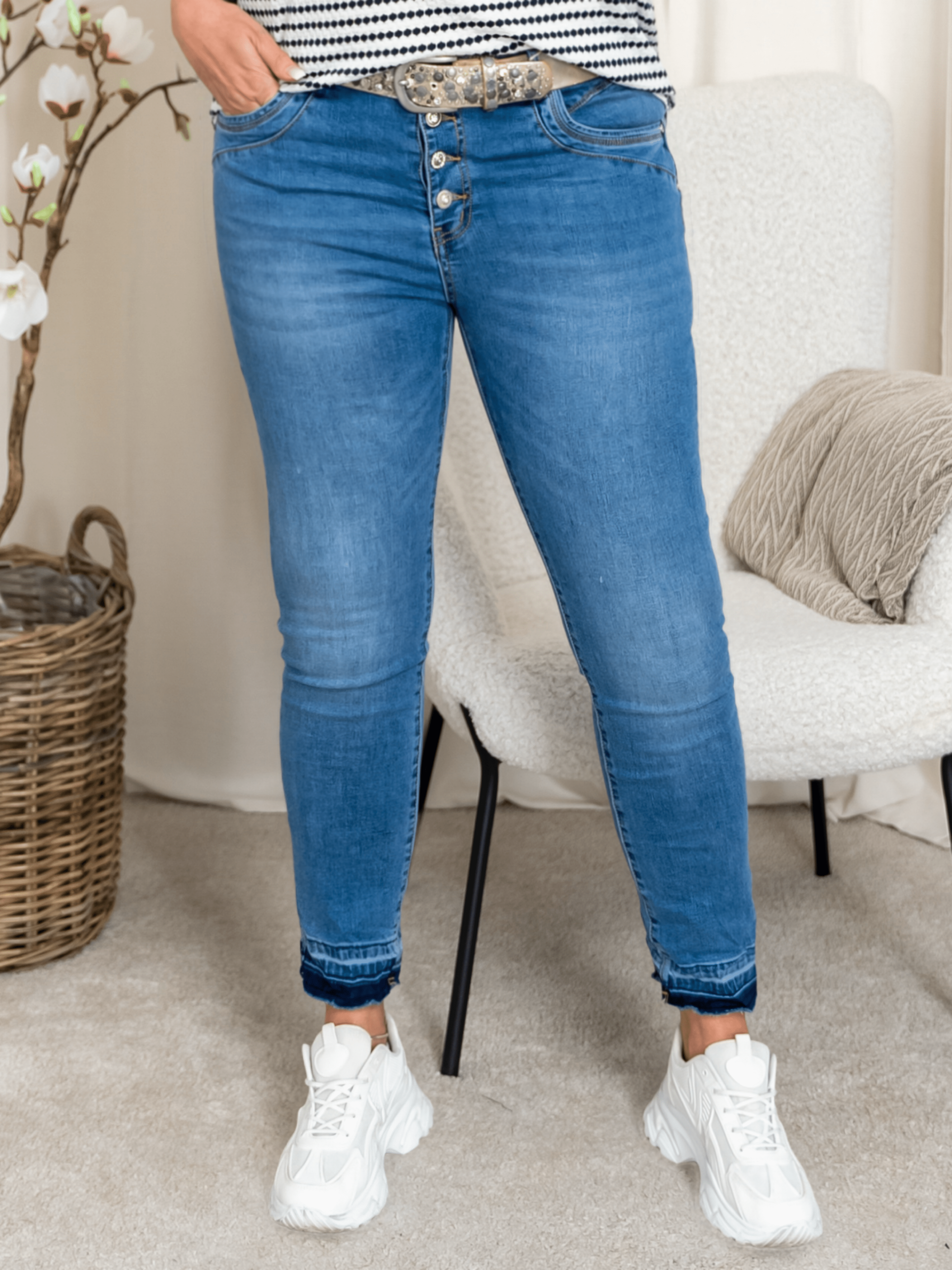 Kasalina jeans 7/8 blue denim - Online - Mode