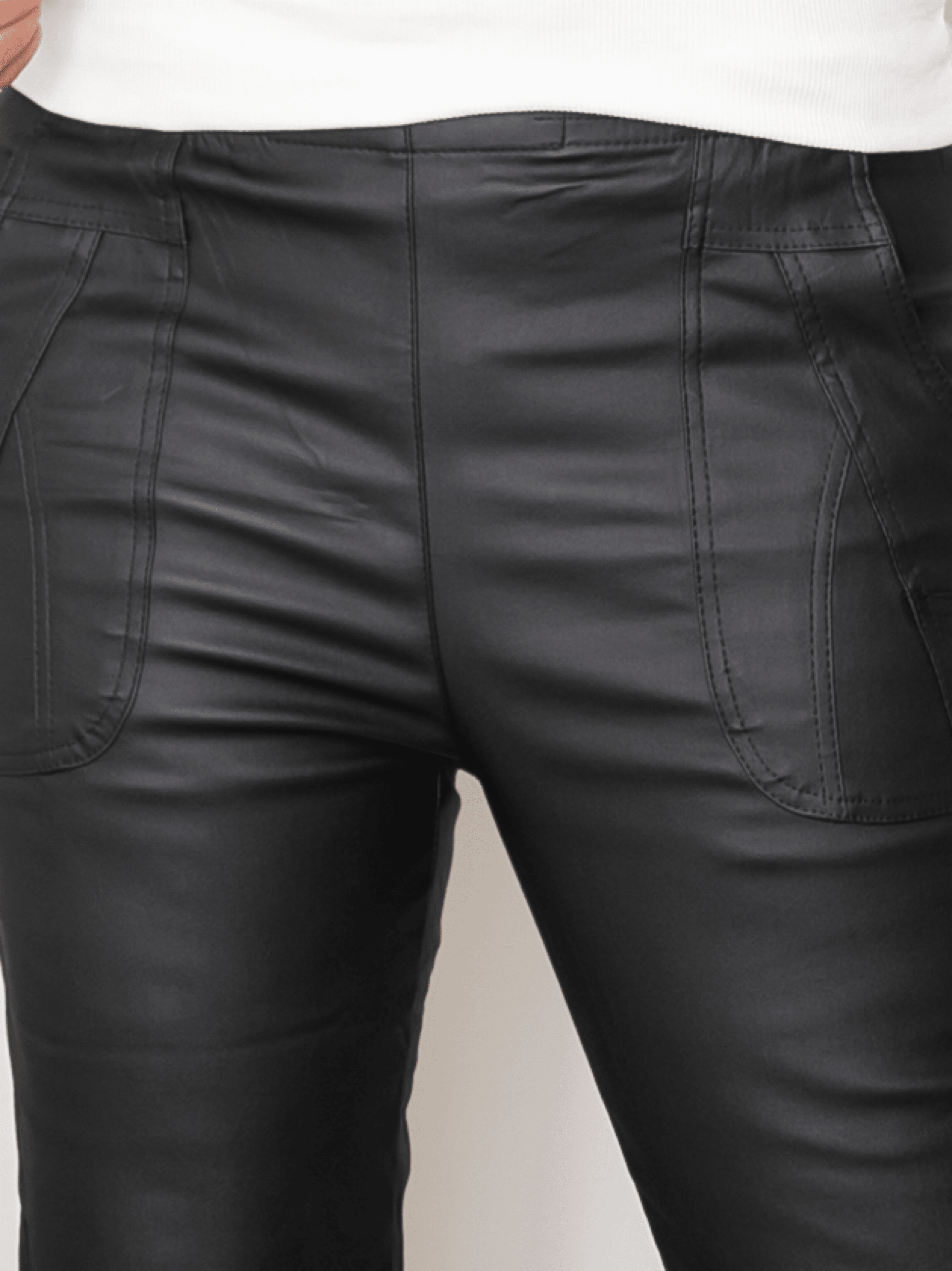 Kiana coated pants black - Online-Mode