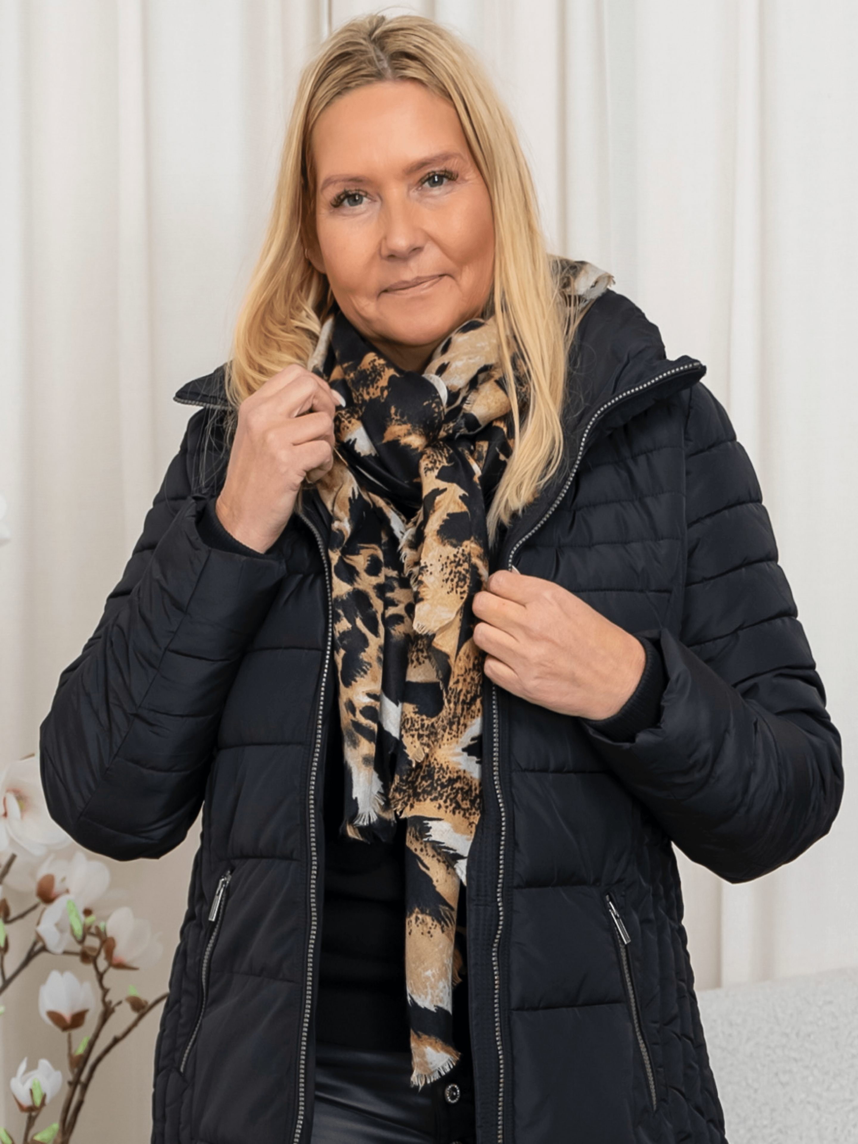 Leopard luxe scarf camel - Online - Mode