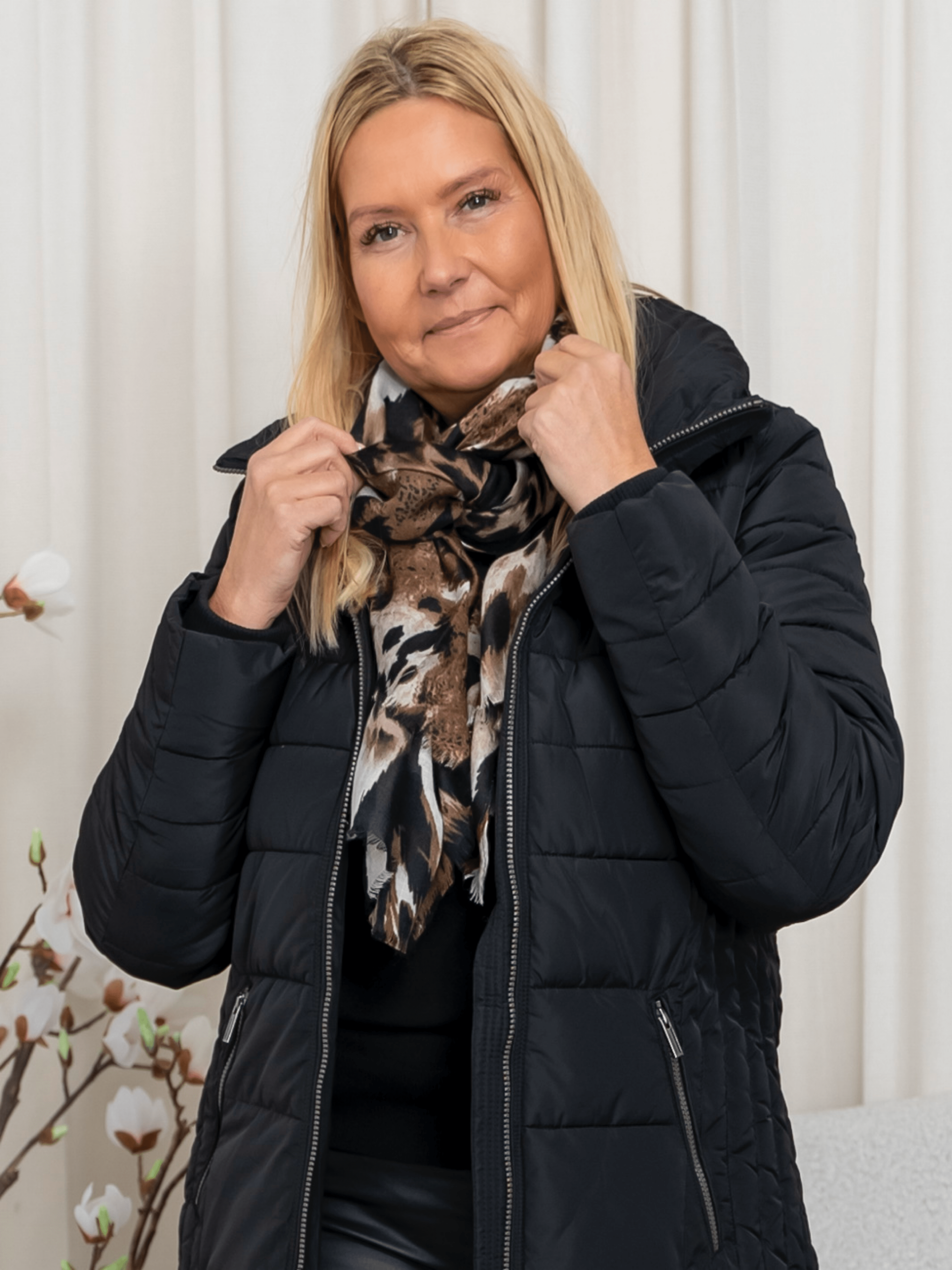 Leopard luxe scarf taupe - Online - Mode