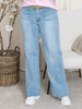 LEV 5-7 dg Kaffe KAkarla HW wide jeans light blue denim