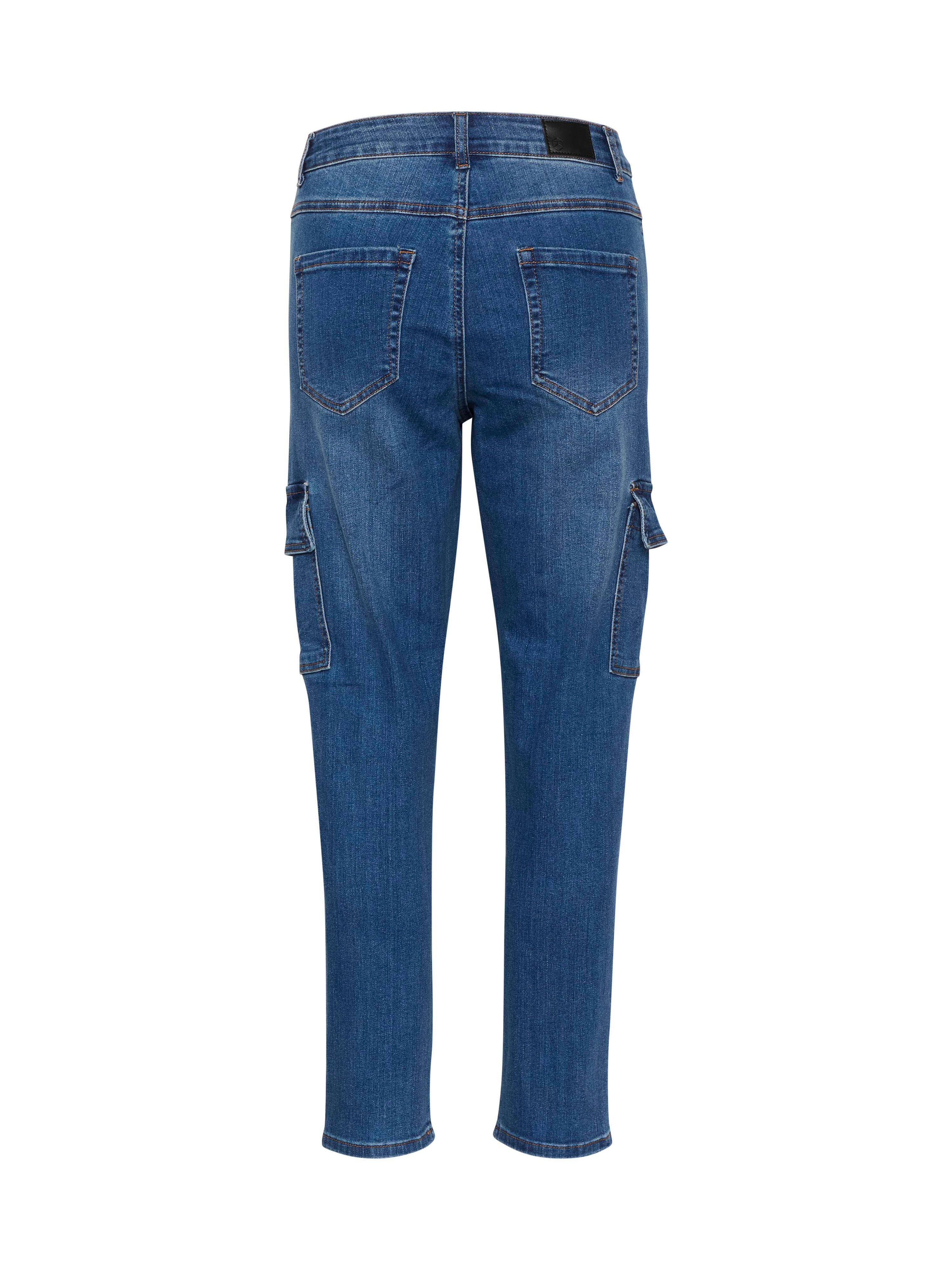 LEV UGE 13 Kaffe KAsinem cargo jeans 7/8 medium blue denim - Online-Mode