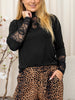 Culture CUpoppy lace bluse black