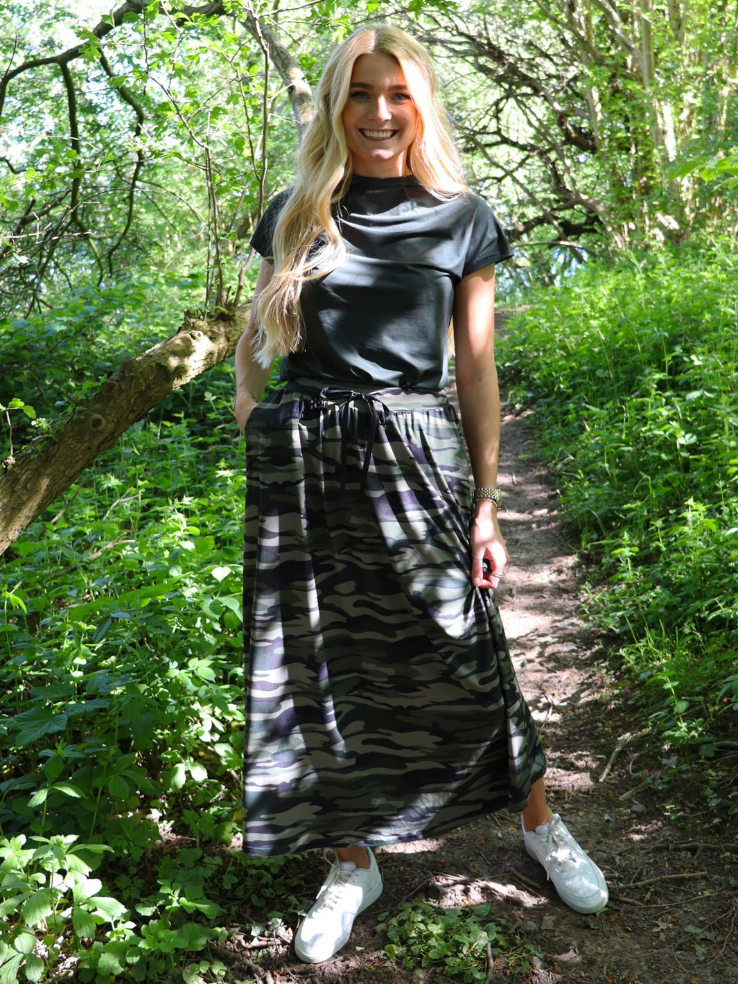 Liberté Alma loose skirt dusty camo - Online - Mode