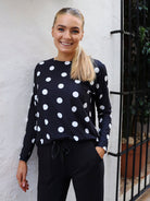 Liberté Alma LS top black big dot - Online-Mode