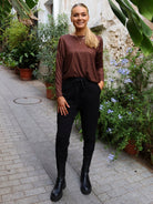 Liberté Alma LS top brown black heart - Online-Mode