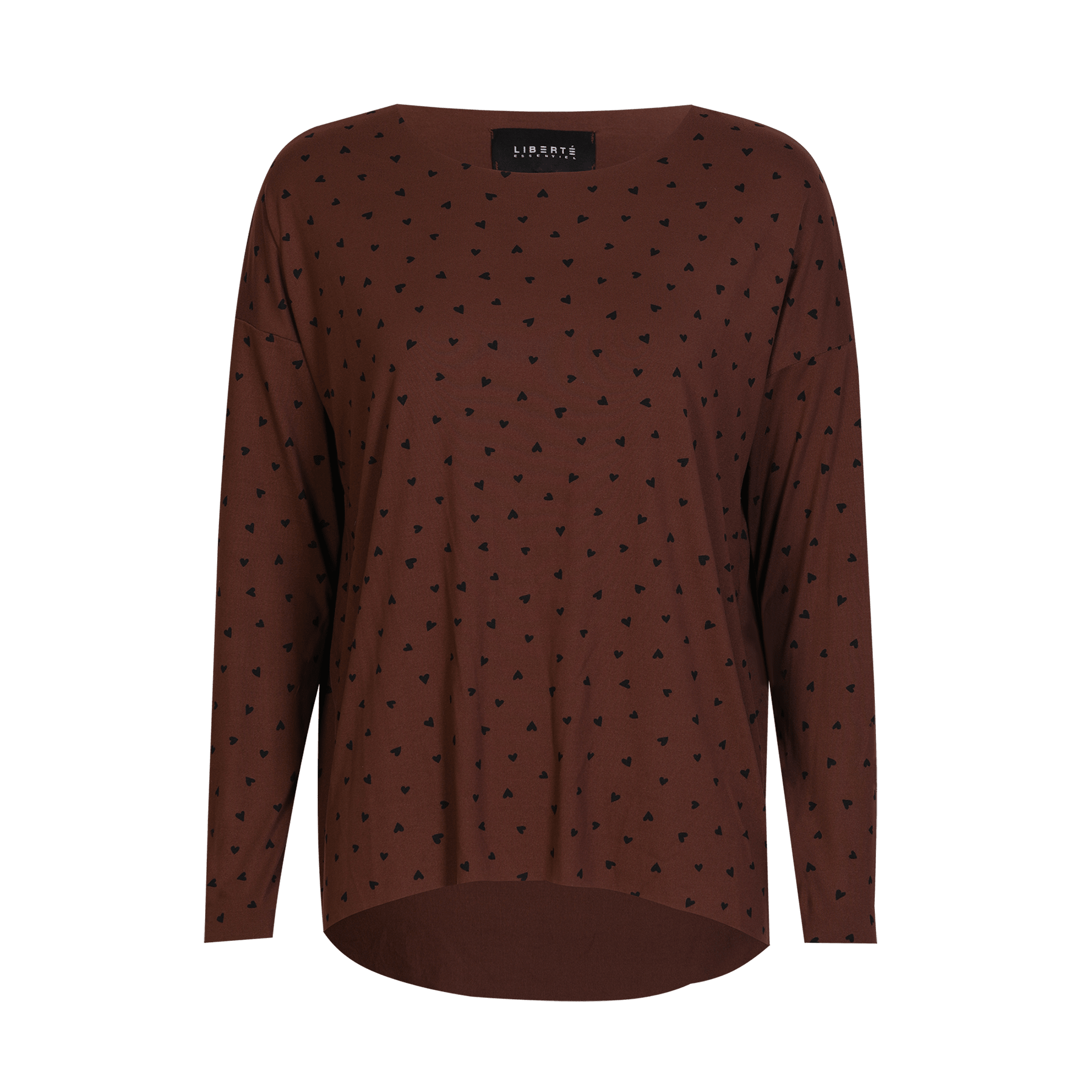 Liberté Alma LS top brown black heart - Online-Mode