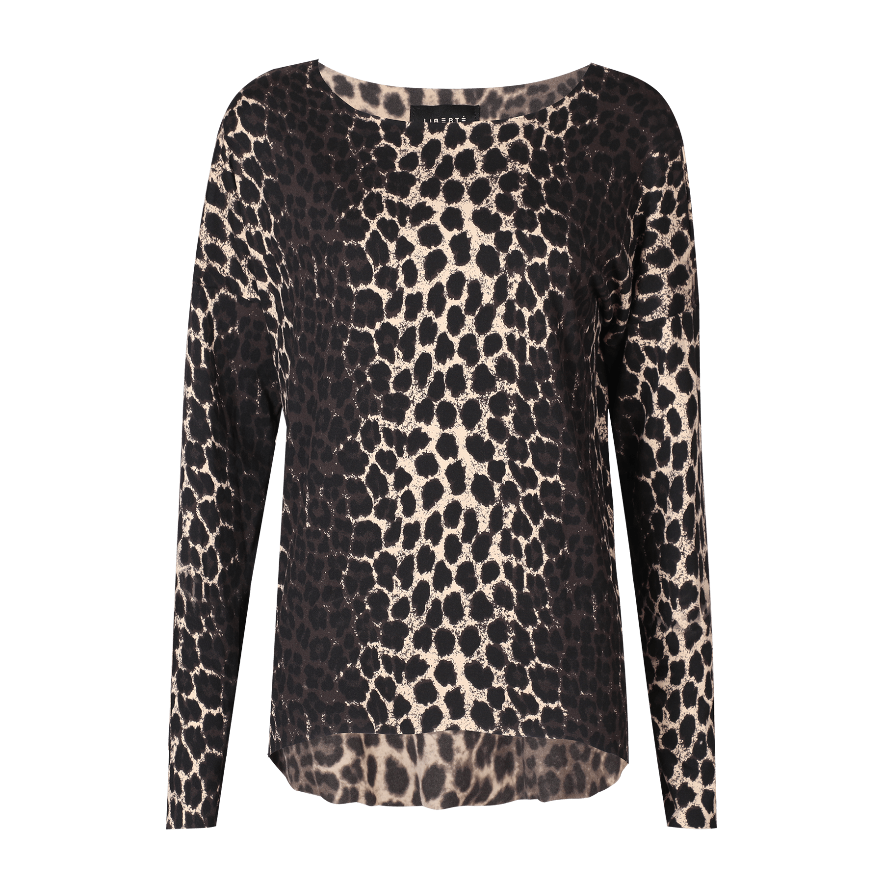 Liberté Alma LS top fleece dark brown lux leo - Online - Mode