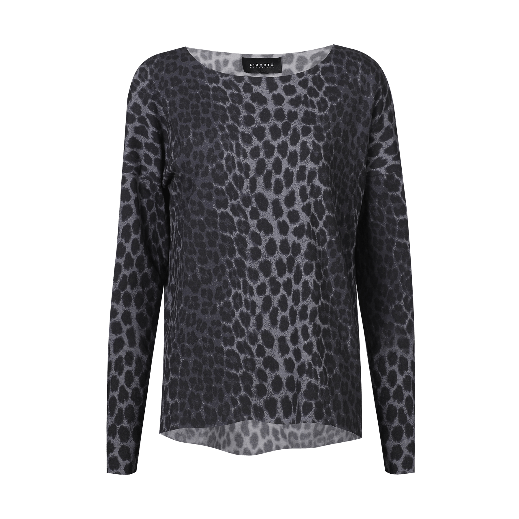 Liberté Alma LS top fleece dark grey leo - Online - Mode