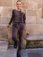 Liberté Alma LS top fleece leo brown - Online-Mode