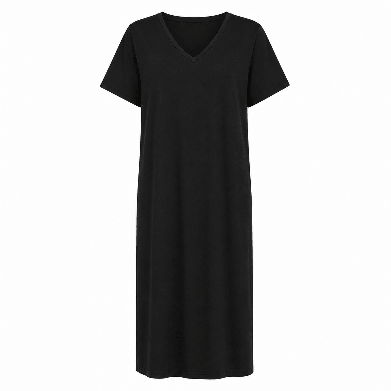Liberté Alma v-neck t-shirt dress black - Online-Mode