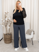 Liberté Henne wide pants antracit grey - Online - Mode