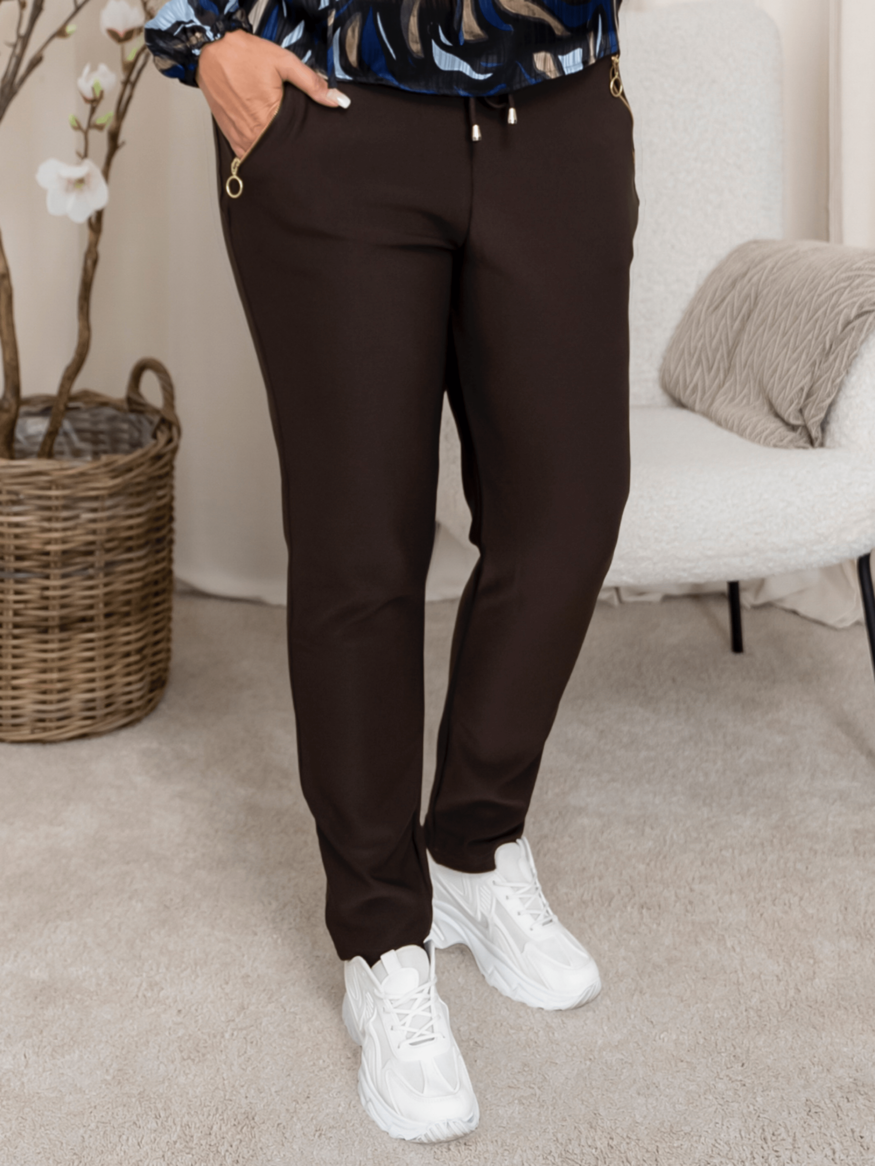 Liberté Henne zip pants coffee bean - Online - Mode