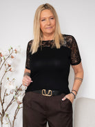 Liberté Lisa SS lace blouse 2 black - Online-Mode
