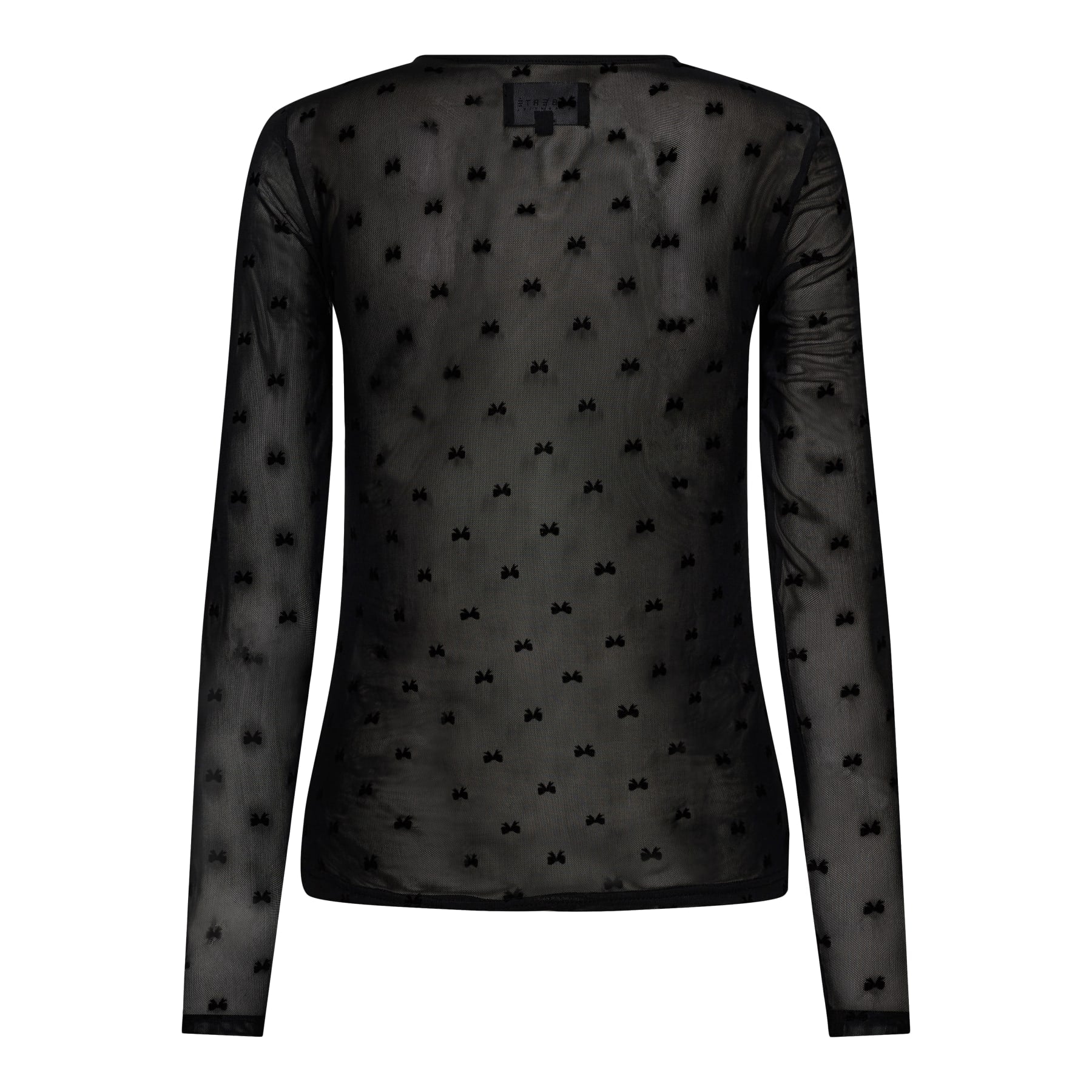 Liberté Mesh LS tshirt black flock heart - Online - Mode