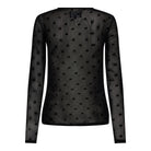 Liberté Mesh LS tshirt black flock heart - Online - Mode