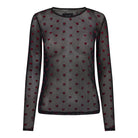 Liberté Mesh LS tshirt black red heart - Online - Mode