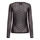 Liberté Mesh LS tshirt black red heart - Online - Mode