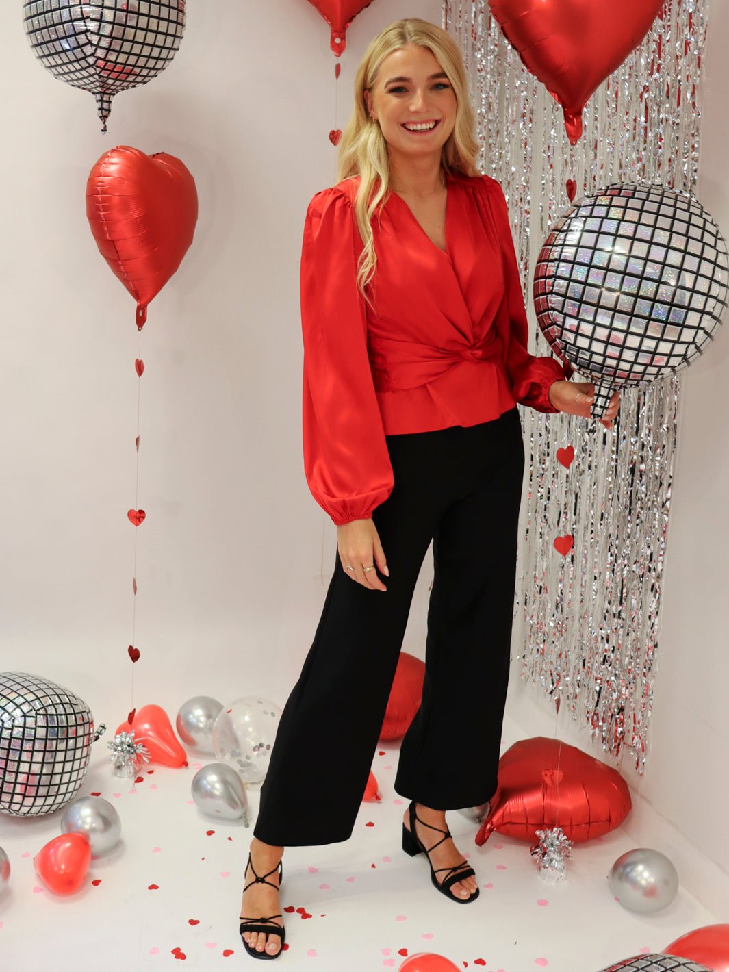 Liberté Tiki LS twist blouse red - Online - Mode