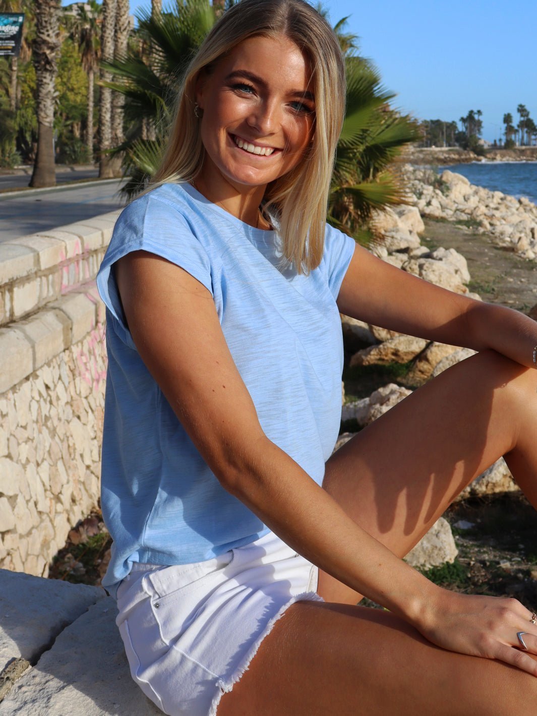 Liberté Ulla t - shirt light blue - Online - Mode