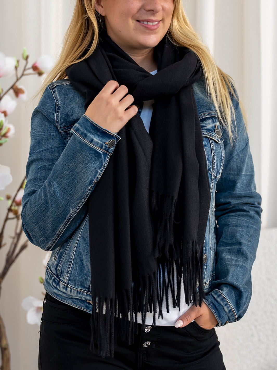 Luna scarf black - Online - Mode