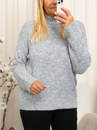 Luxzuz Kaia knit grey melange - Online - Mode