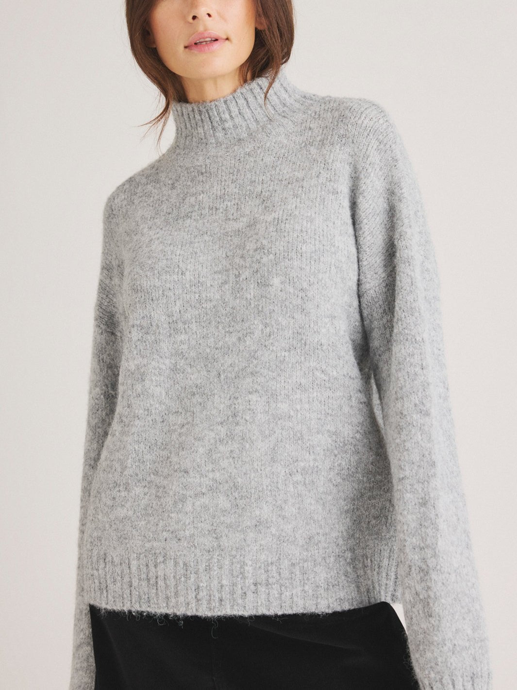 Luxzuz Kaia knit grey melange - Online - Mode