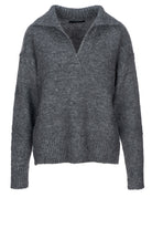 Luxzuz Kitna knit dark grey melange - Online - Mode