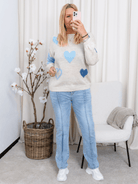 Marta du Chateau Amarante knit beige/jeans/celeste - Online - Mode