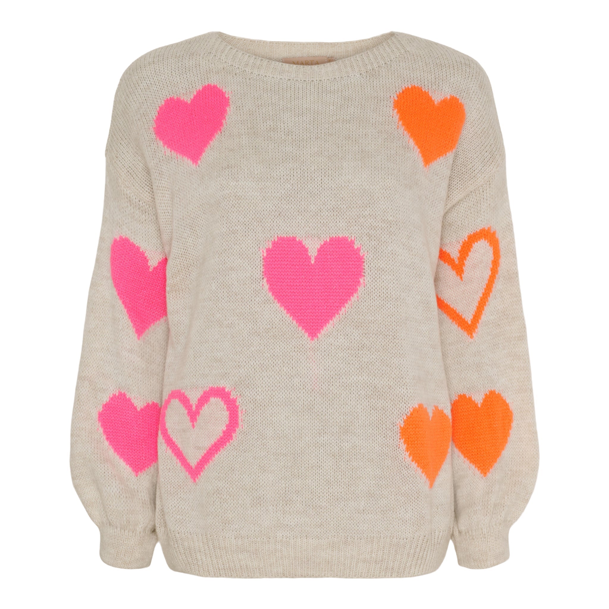 Marta du Chateau Amarante knit beige/pink/orange - Online - Mode