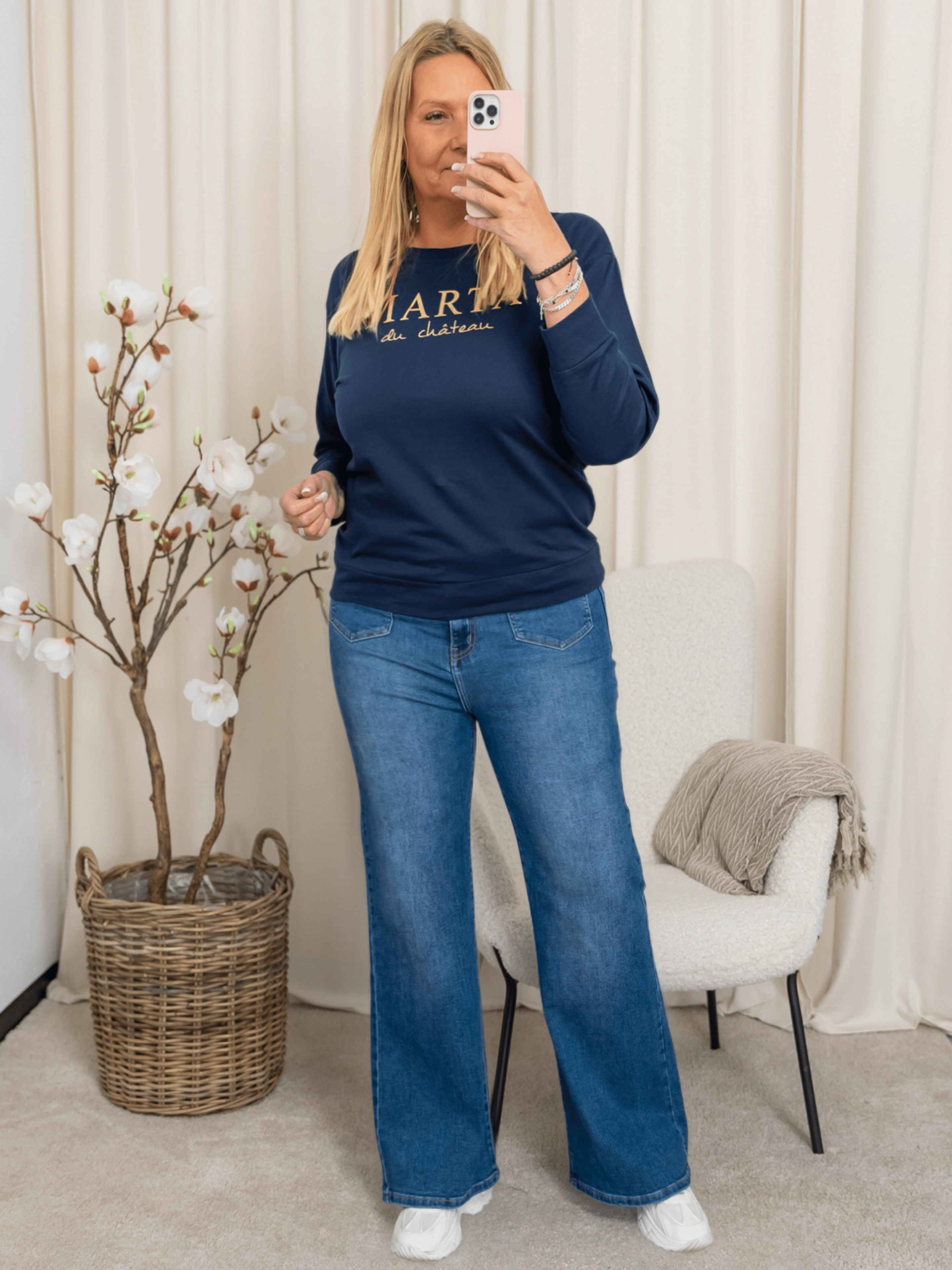 Marta du Chateau Annemette sweat navy - Online - Mode