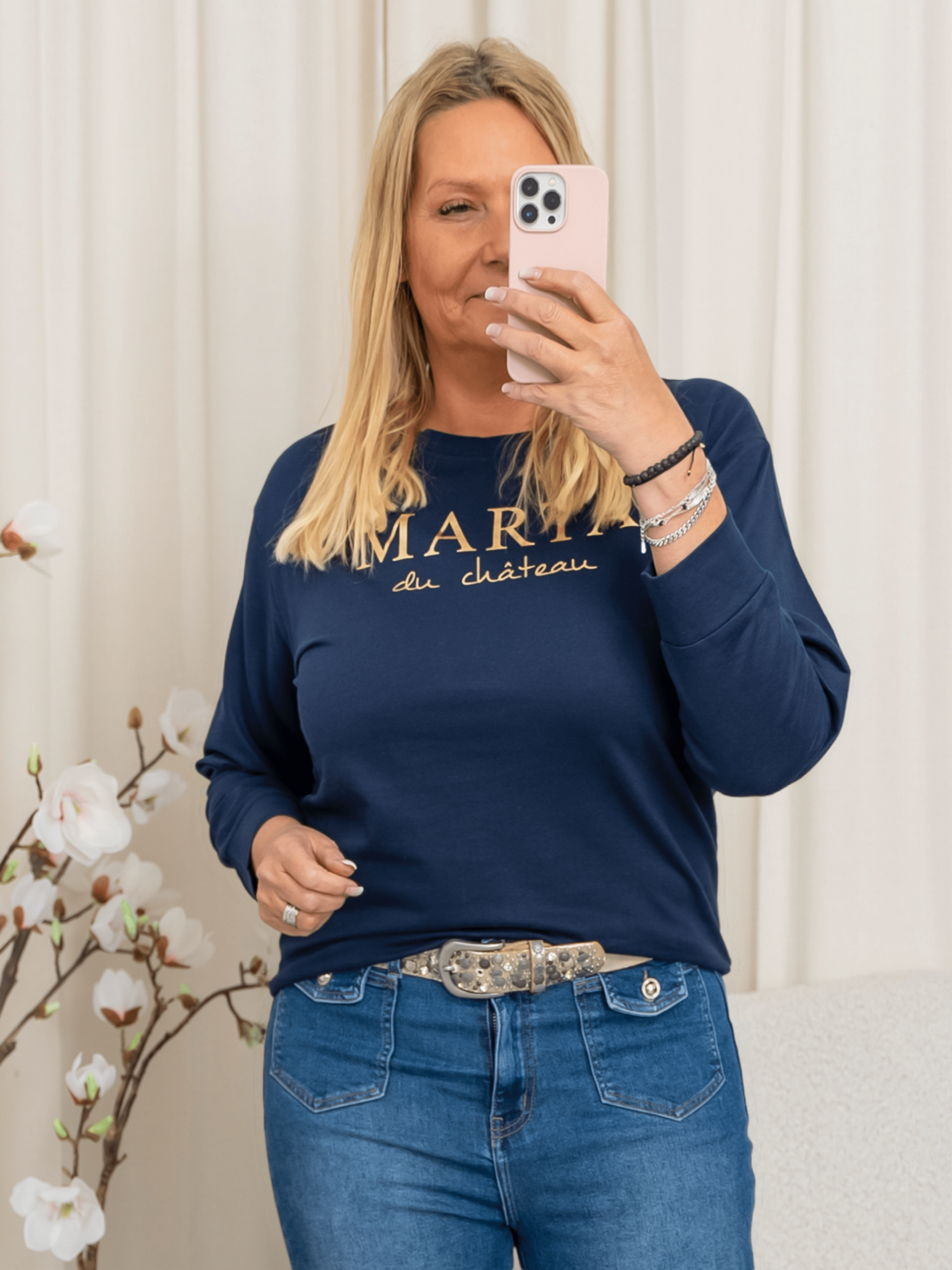 Marta du Chateau Annemette sweat navy - Online - Mode