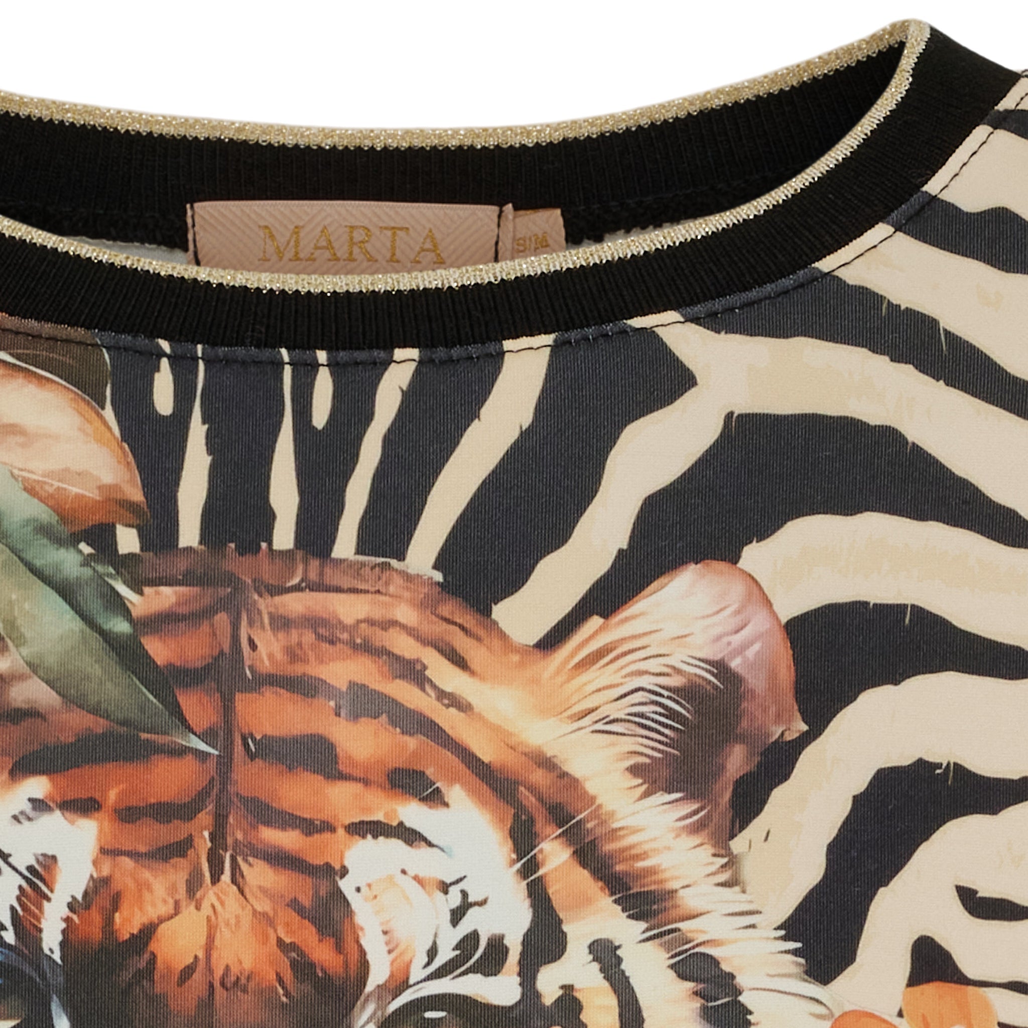 Marta du Chateau Aurelie sweatshirt nero zebra - Online - Mode