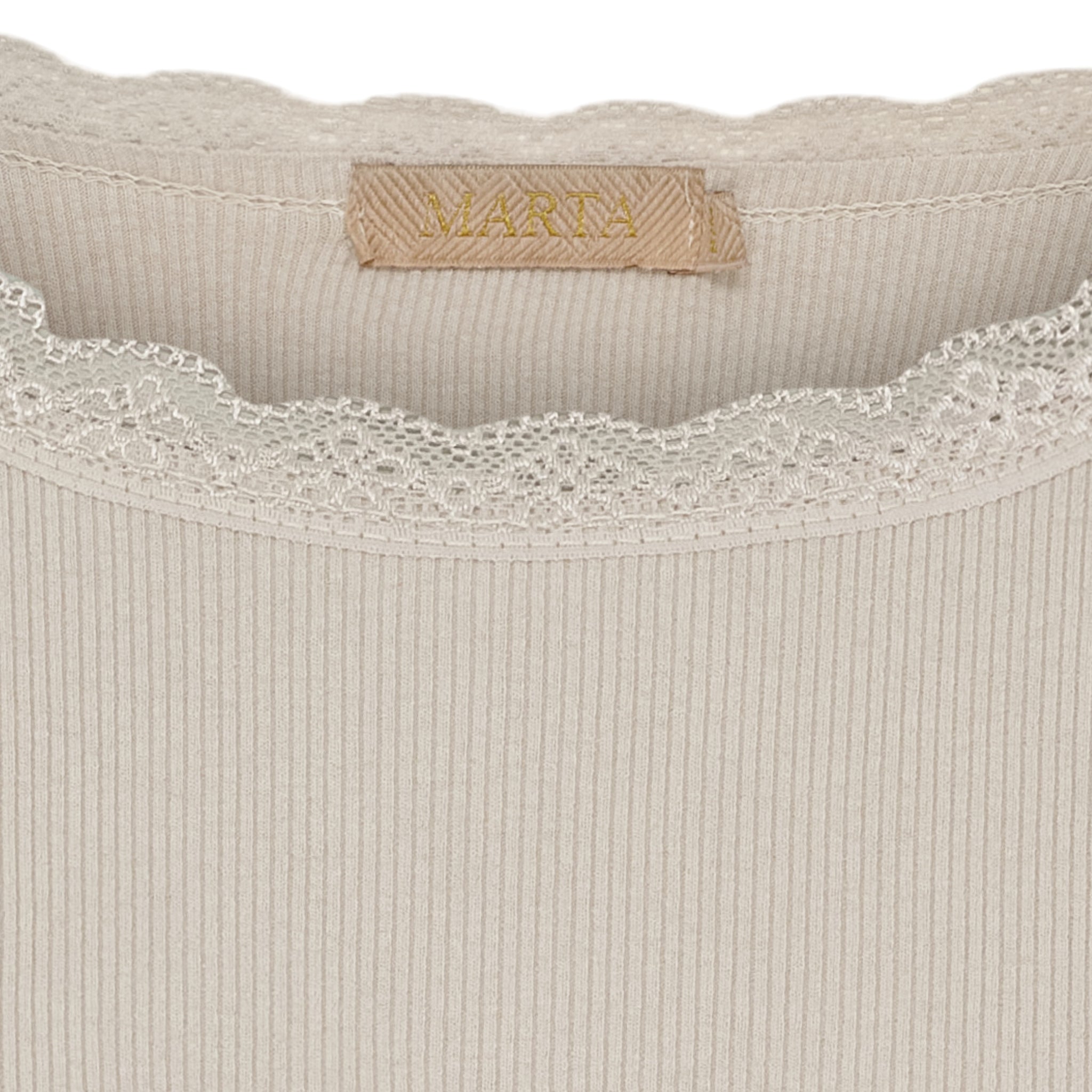 Marta du Chateau Belinda LS tee beige - Online - Mode