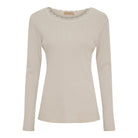 Marta du Chateau Belinda LS tee beige - Online - Mode