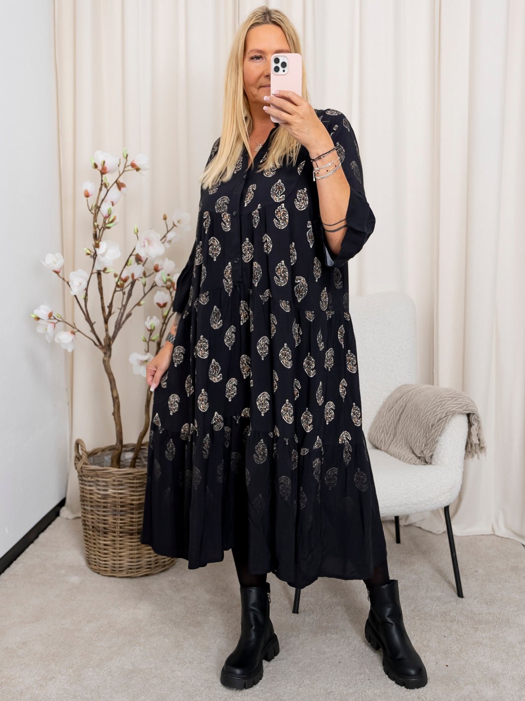 Marta du Chateau Bella dress black faded 1941tps - Online - Mode