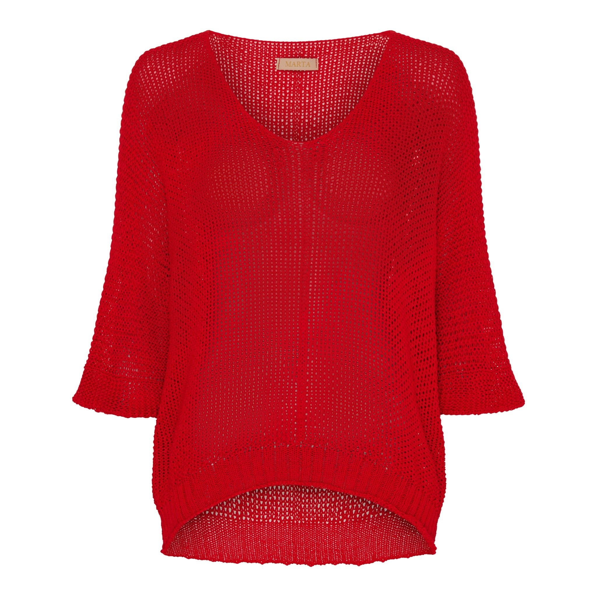 Marta du Chateau Betina knit rosso - Online - Mode