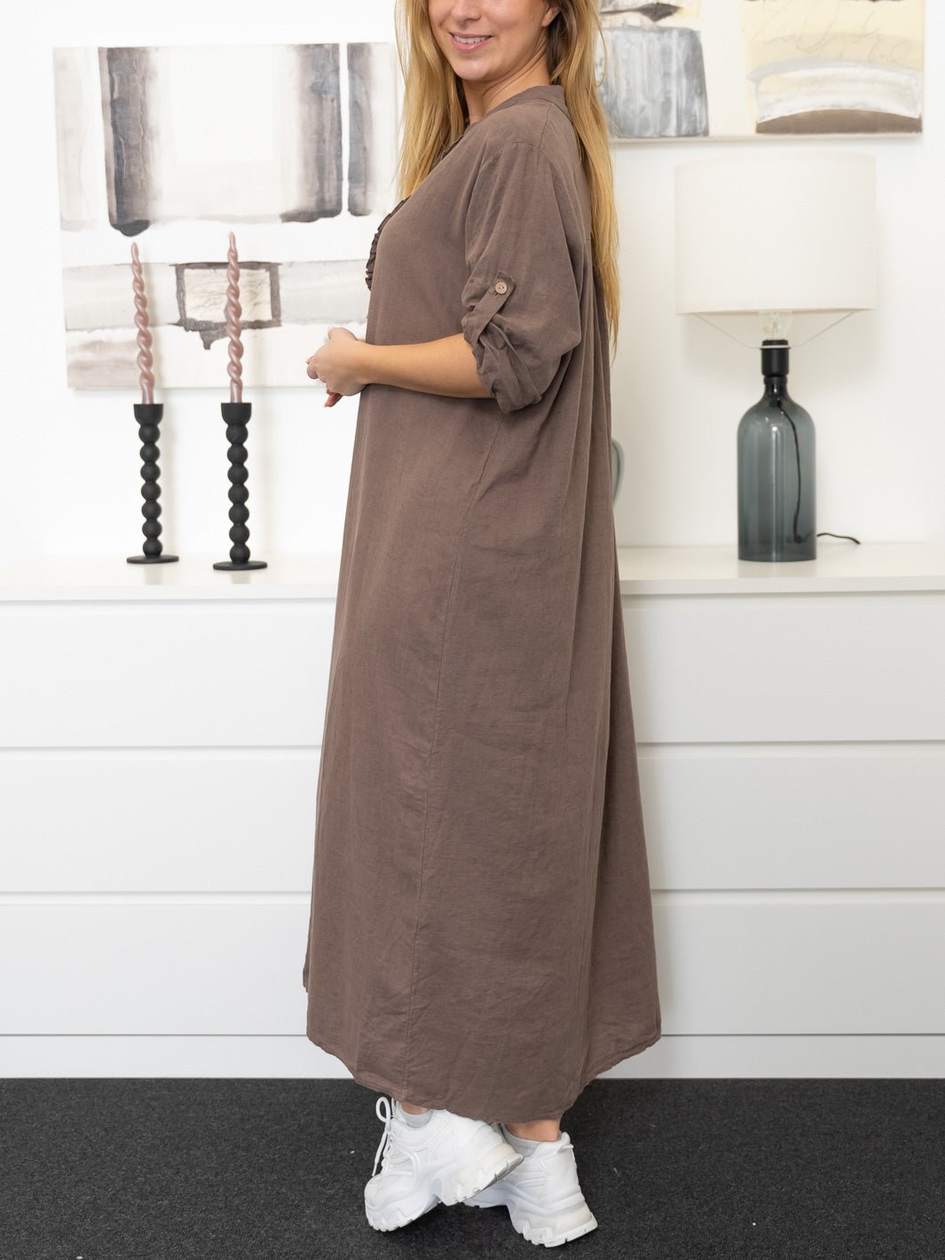 Marta du Chateau Camelia dress cold brown - Online-Mode