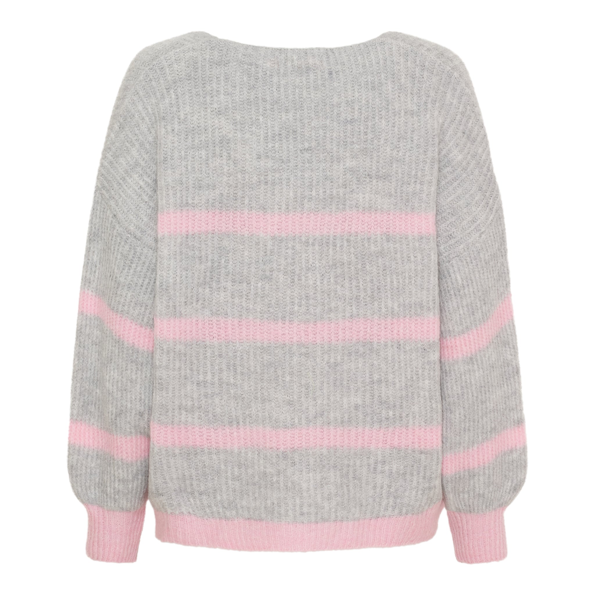 Marta du Chateau Carene knit light grey/baby pink - Online - Mode